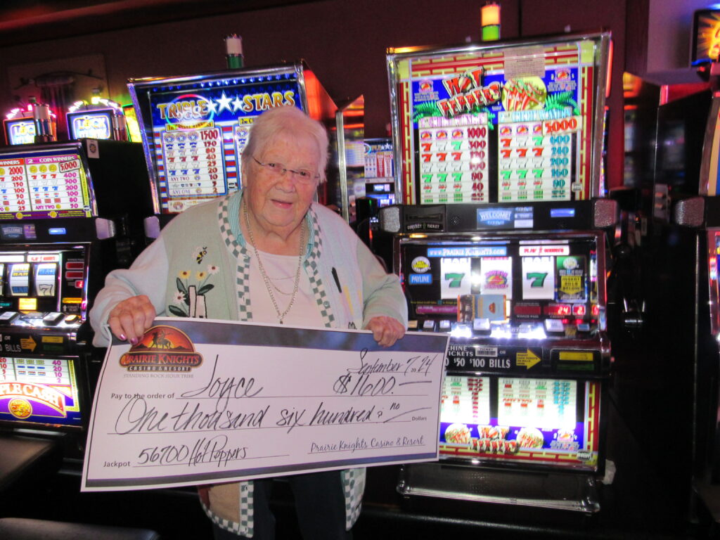 Joyce September Winner Prairie Knights Casino