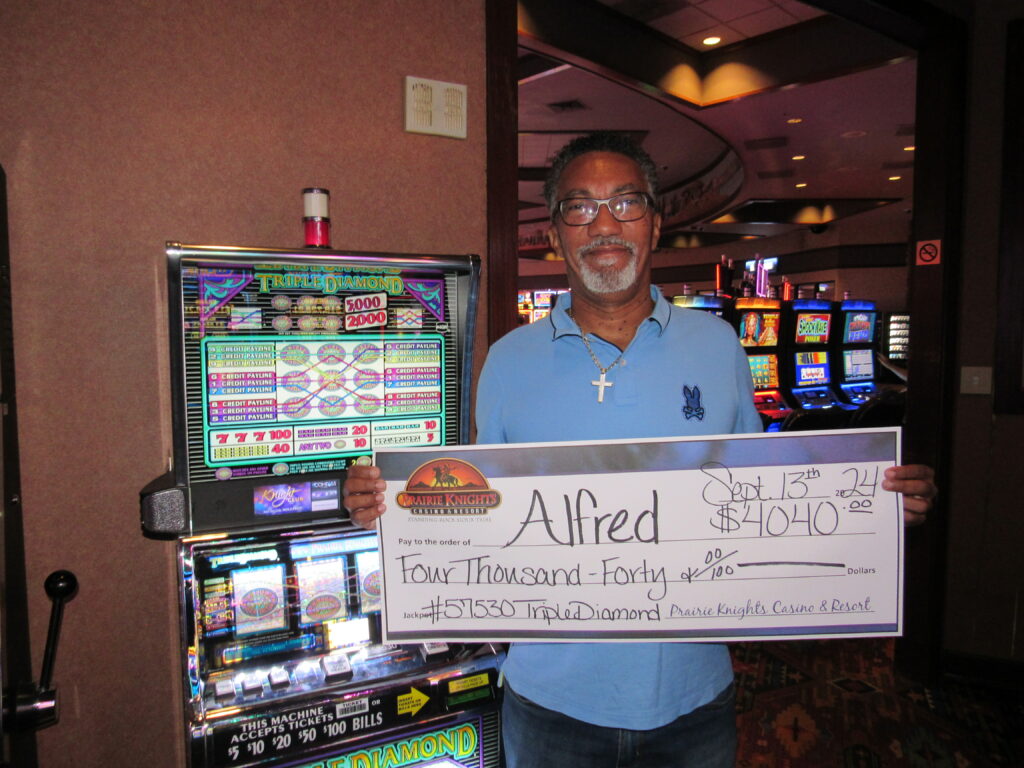 Alfred September Winner Prairie Knights Casino