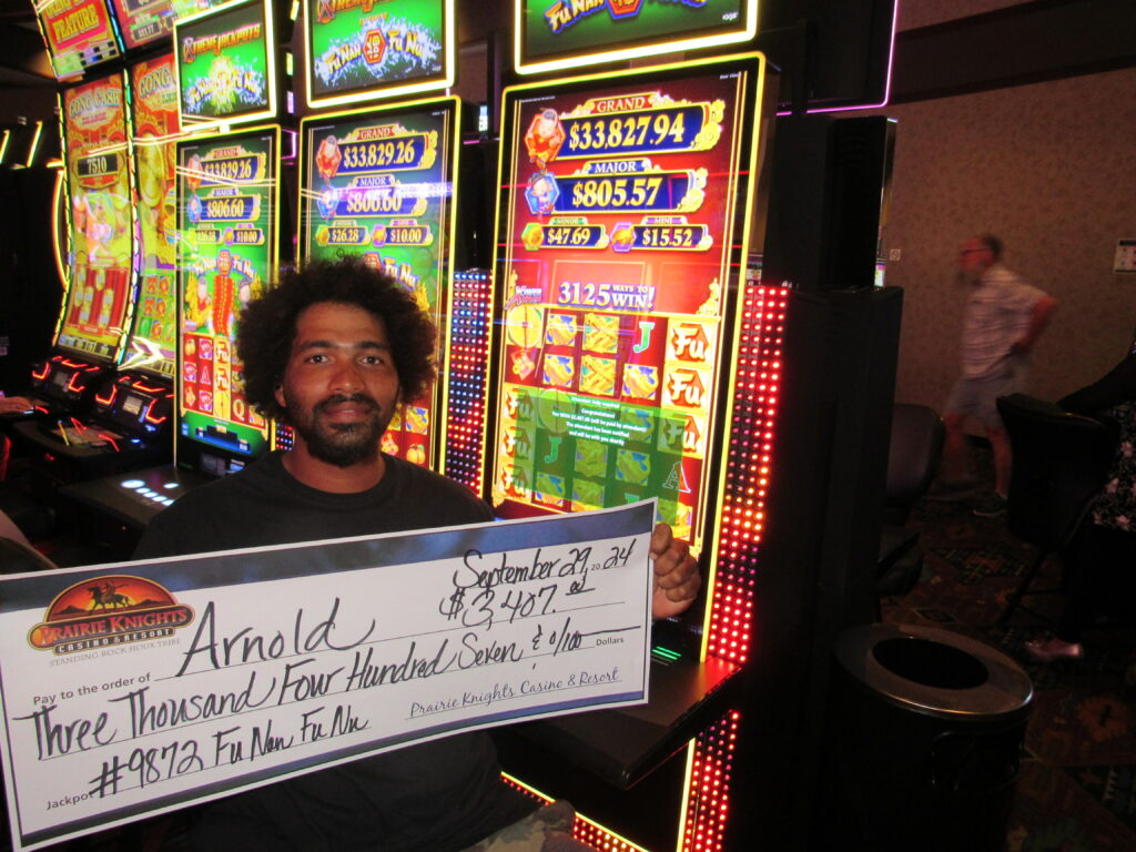 Arnold September Winner Prairie Knights Casino