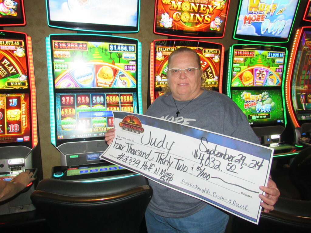 Judy September Winner Prairie Knights Casino