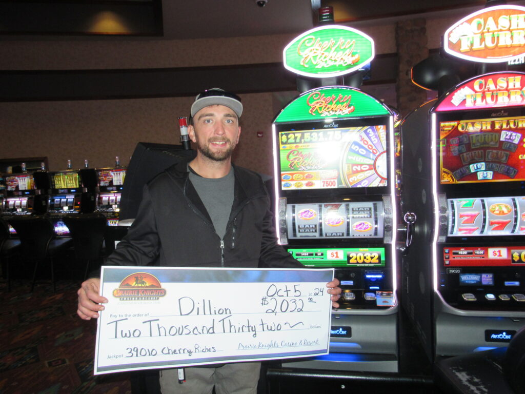 Dillion October Winner Prairie Knights Casino