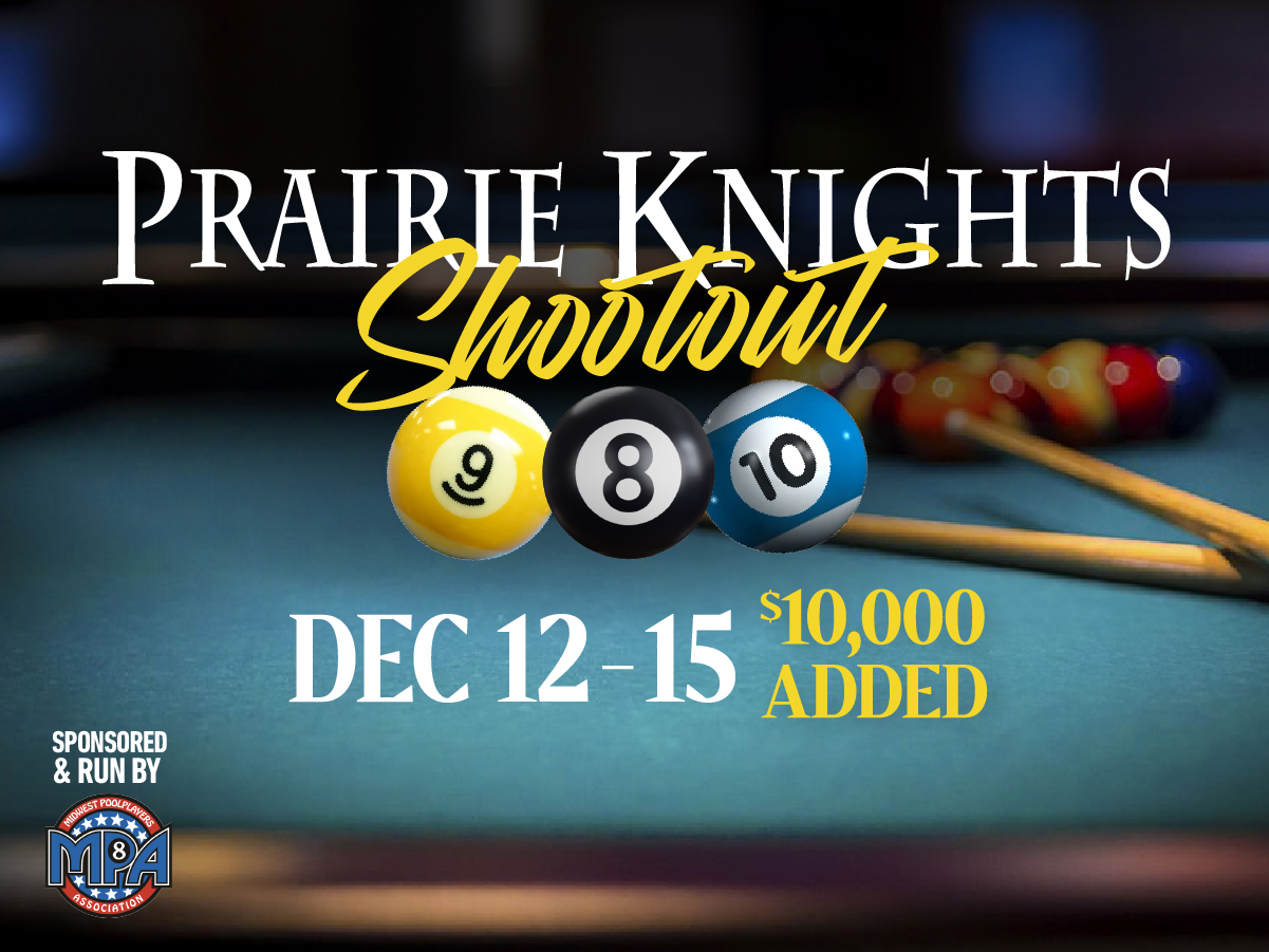 Midwest Pool Tournament at Prairie Knights Casino