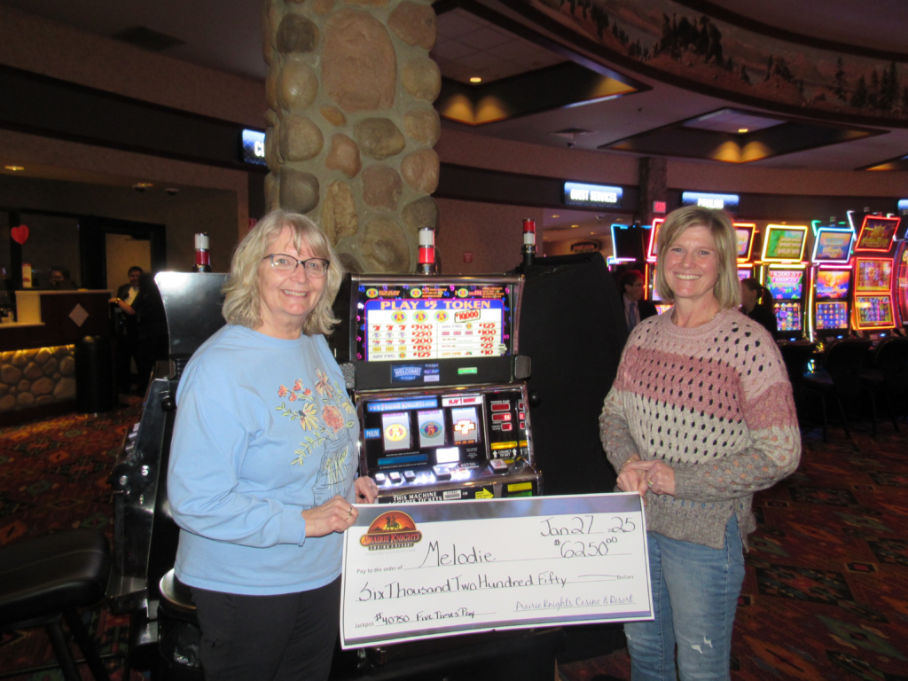 Melodie Winner of $6,250 on #40750 Five Times Pay at Prairie Knights Casino Resort