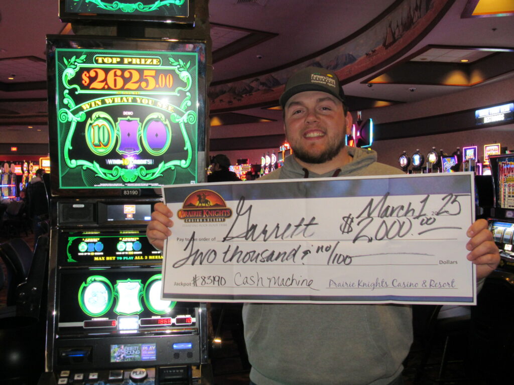 Garrett - Winner at Prairie Knights Casino